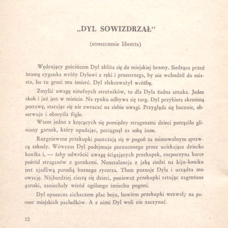 Program „Dyl Sowizdrzał” Richard Strauss 1953-11-09