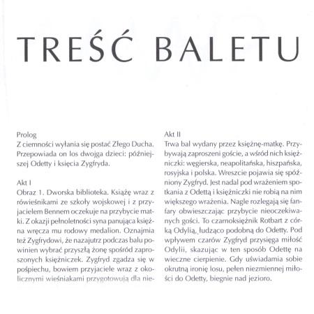 „Jezioro łabędzie” - treść baletu, Piotr Czajkowski 2001-05-25