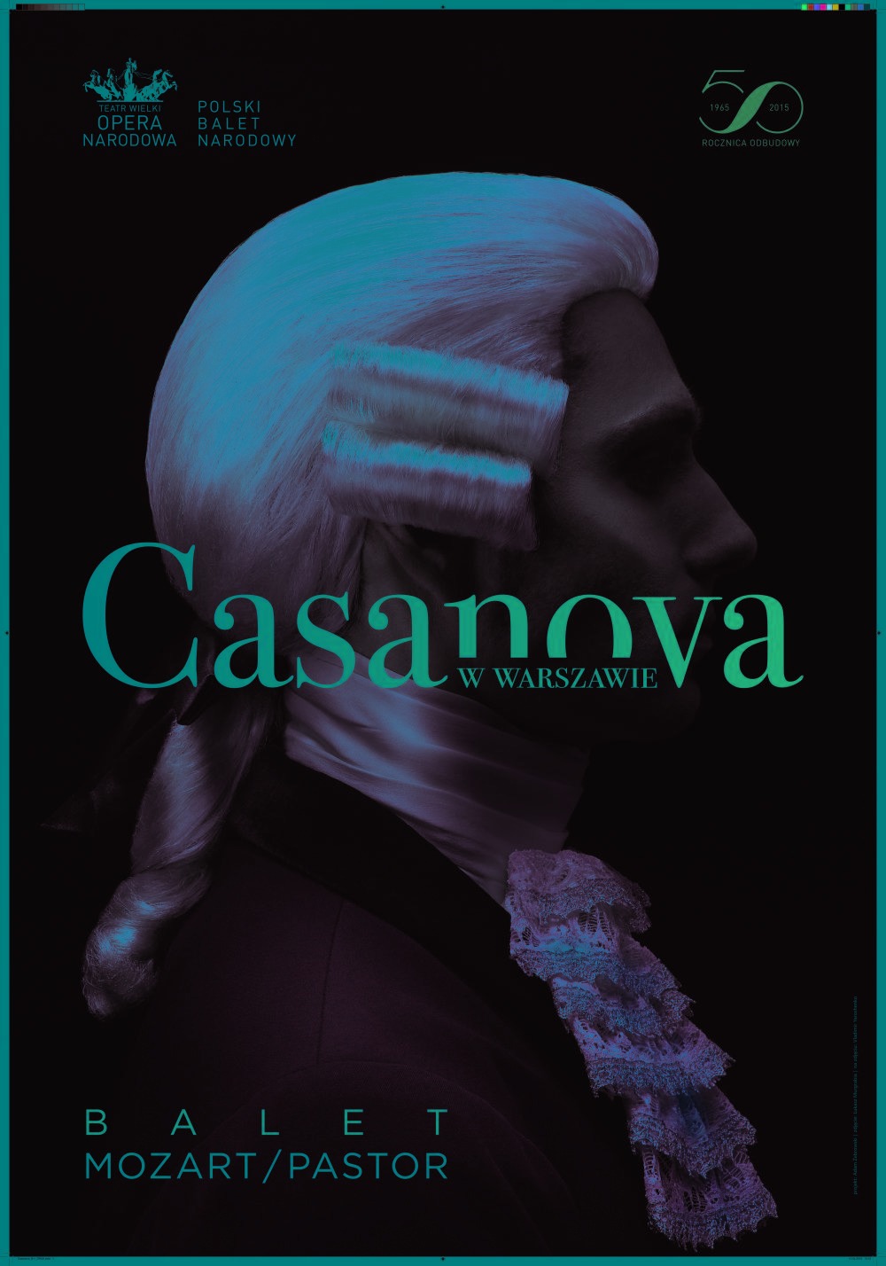 Plakat "Casanova w Warszawie" Wolfgang Amadeus Mozart / Krzysztof Pastor 2015-05-28