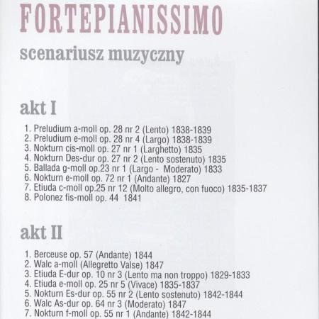 Program. Scenariusz muzyczny. „Fortepianissimo” Fryderyk Chopin 1999-09-23