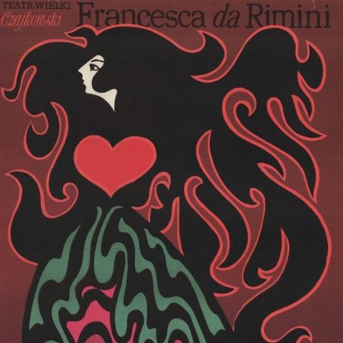 Plakat „Francesca da Rimini” Piotr Czajkowski 1968-04-20