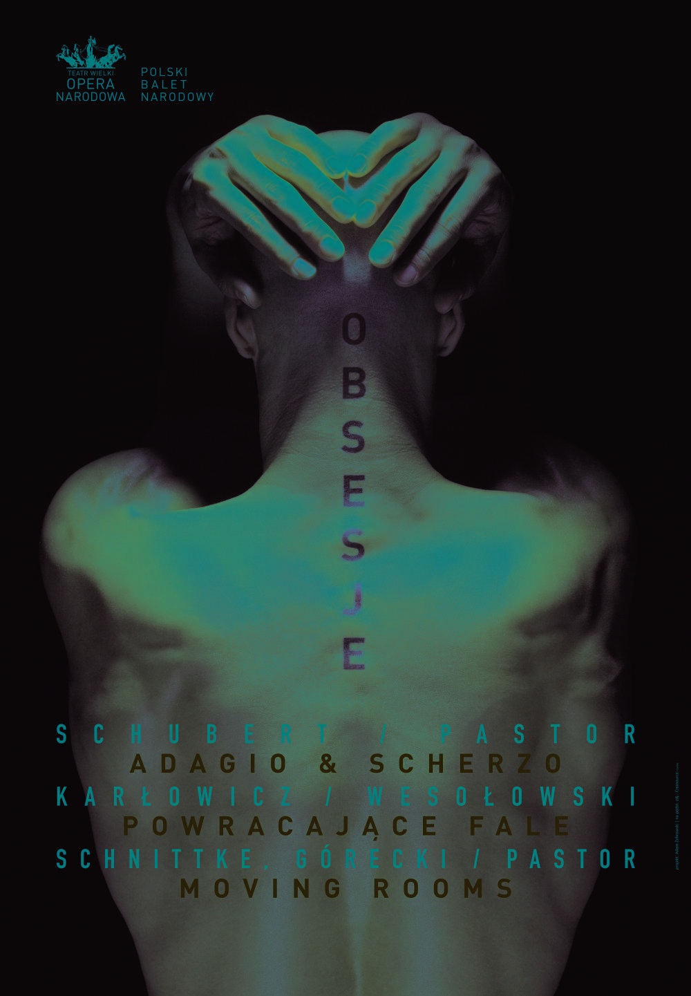 Plakat Wieczoru baletowego w trzech częściach "Obsesje" premiera 2014-03-29