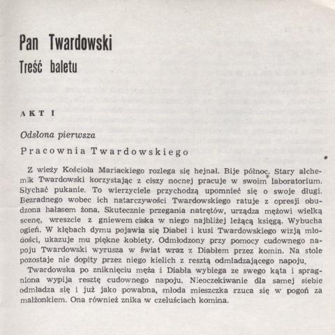 Program „Pan Twardowski” Ludomir Różycki 1973-06-24