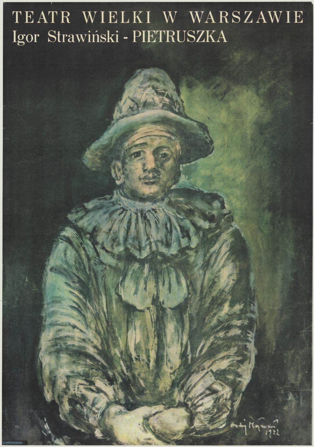 Plakat. „Pietruszka" Igor Strawiński 1973-03-18
