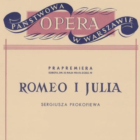 Afisz premierowy „Romeo i Julia” Siergiej Prokofiew 1954-05-22