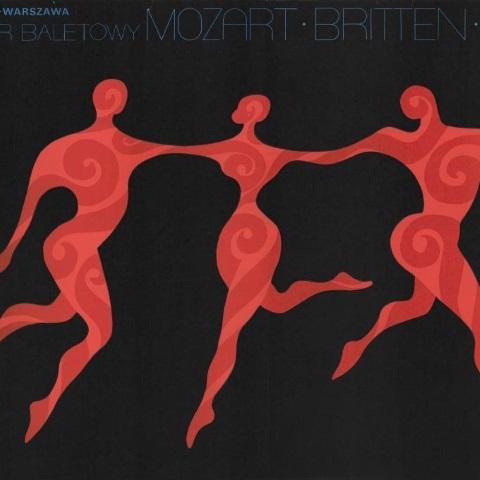 Plakat wieczoru baletowego Mozart / Britten / Kilar 1978-01-15