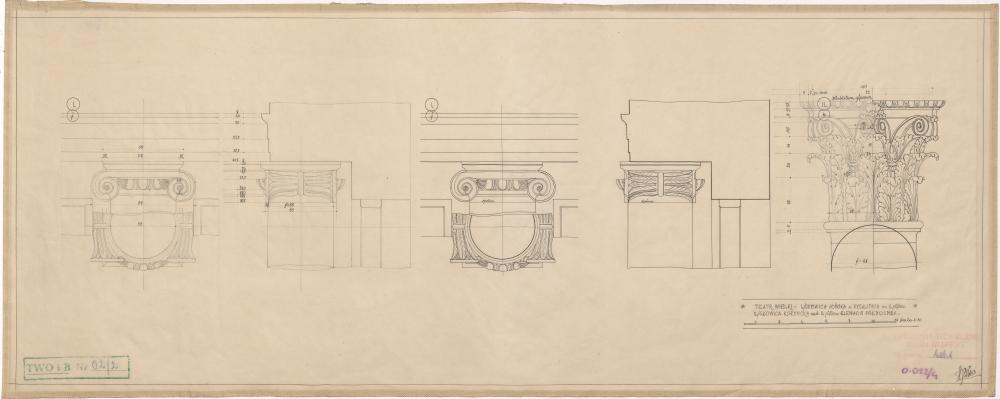 Inwentaryzacja Teatru Wielkiego – Rzuty. Przekroje, Elewacje. Płaskorzeźby