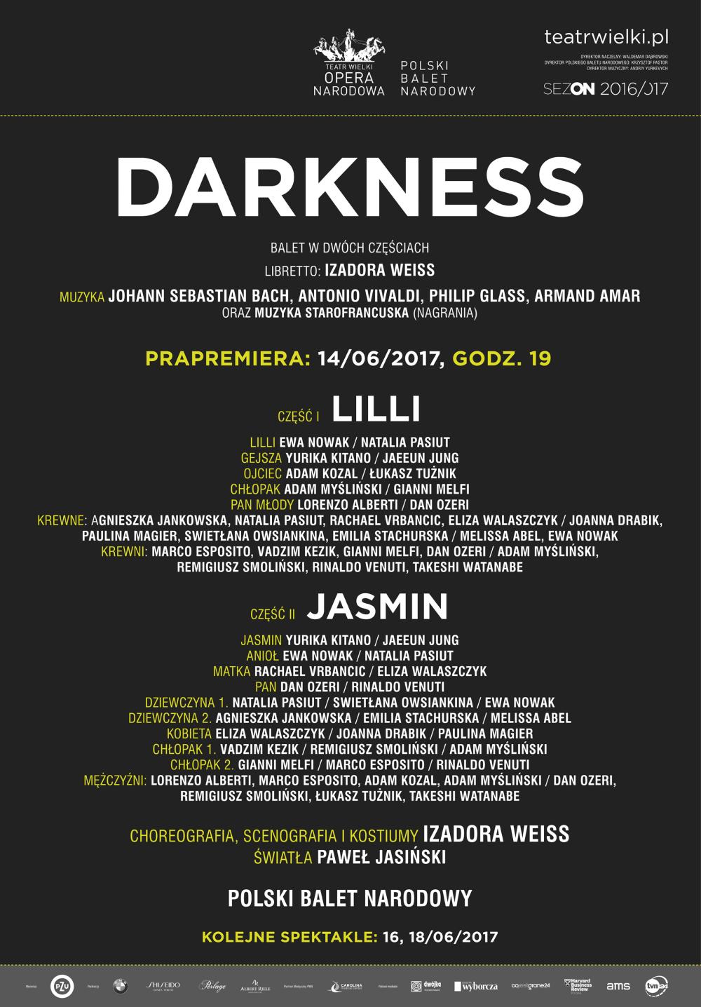 Afisz „Darkness” Izadora Weiss prapremiera 2017-06-14