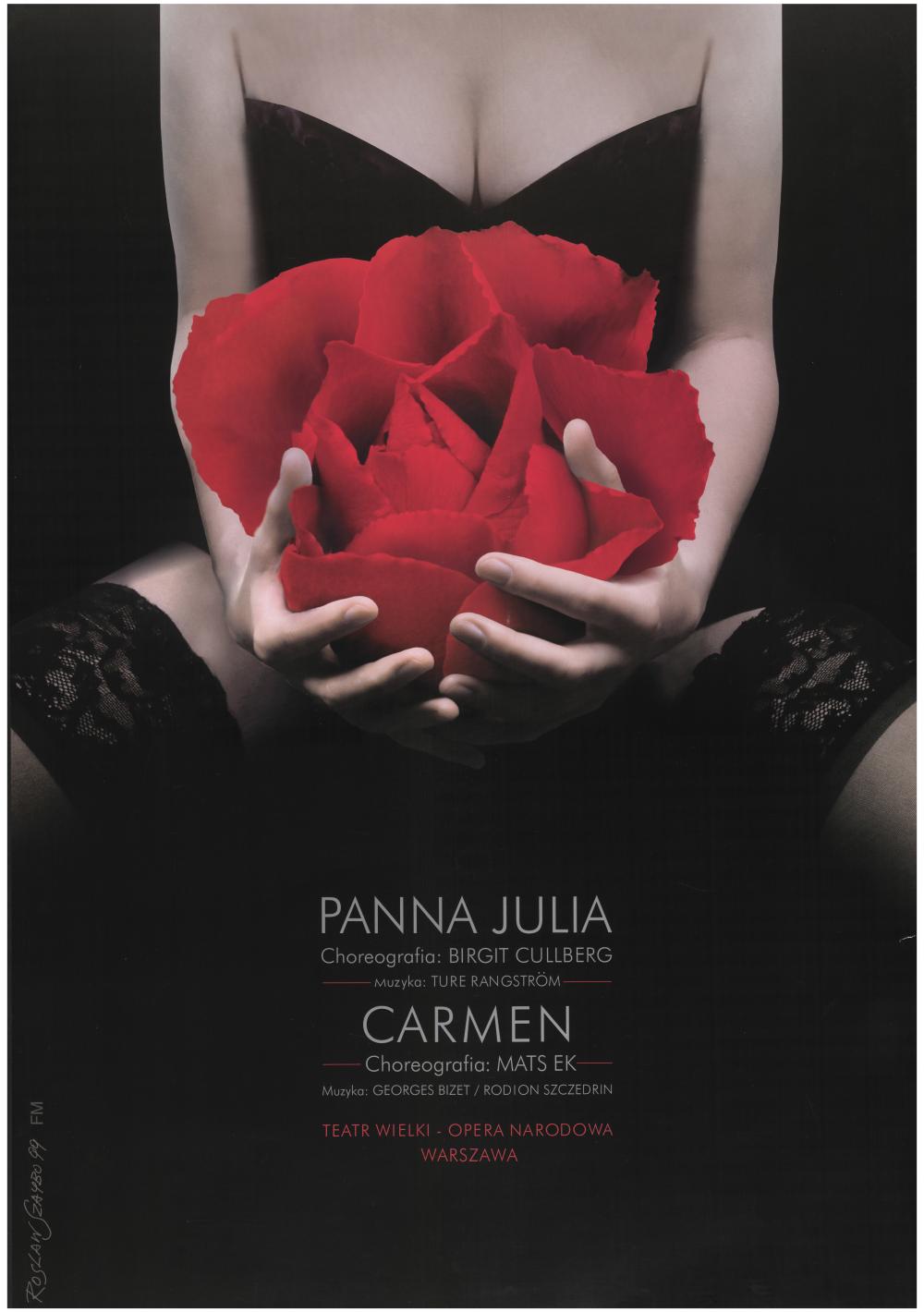 Plakat „Panna Julia” / „Carmen” 1999-11-20