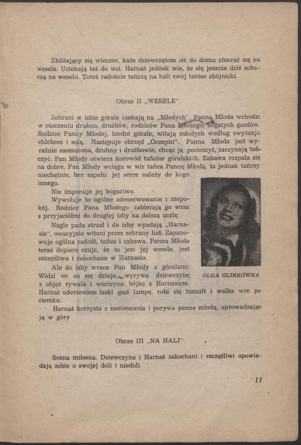 Program.„Harnasie” Karol Szymanowski 1951-12-29