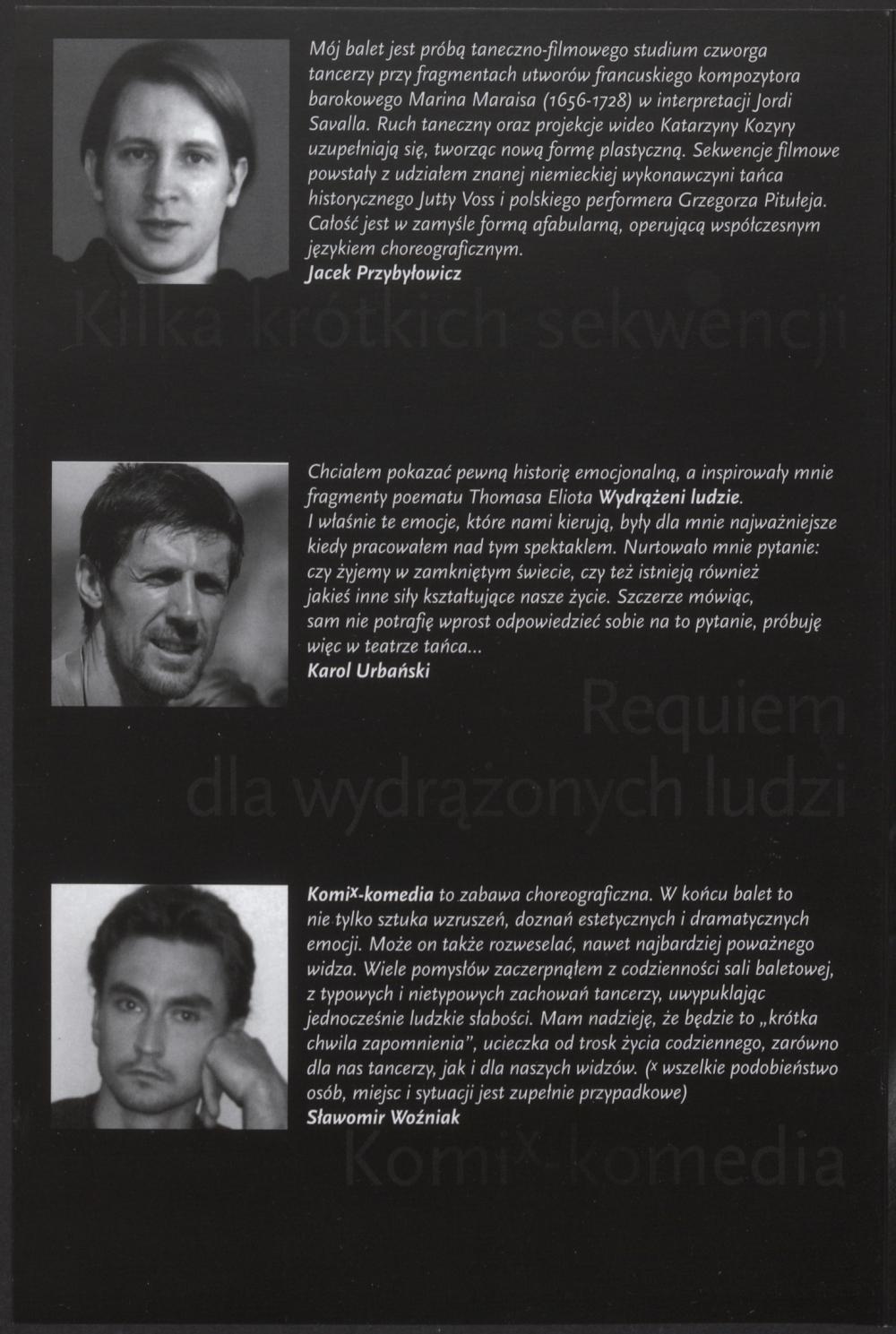 Program. „Kilka krótkich sekwencji” Marin Marais 2005-02-27