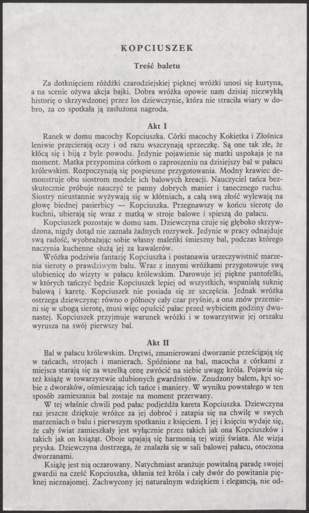 Program Kopciuszek 1988-02-27