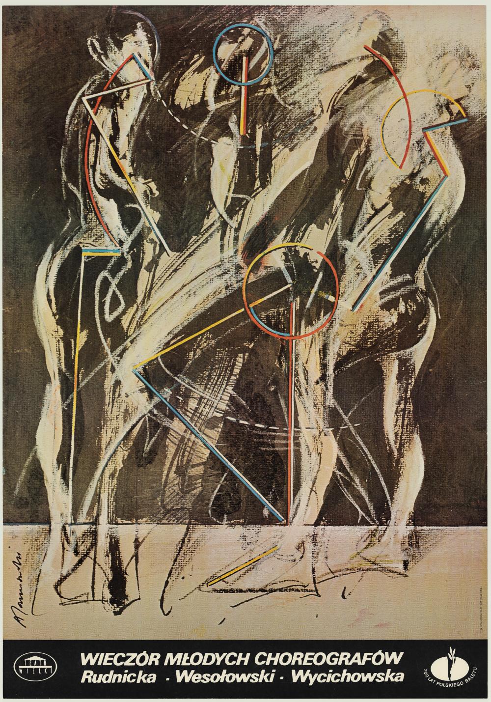 Plakat. „Ostinatio determinare” Jerzy Satanowski 1985-03-23