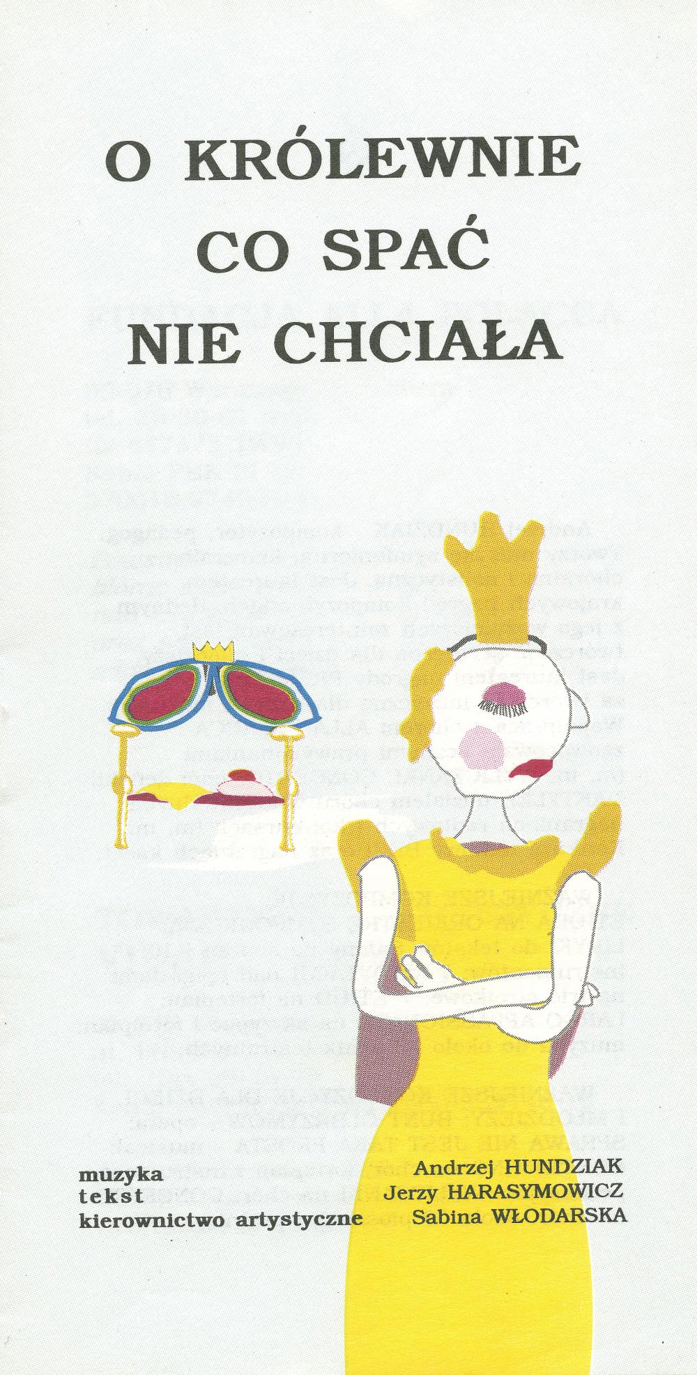 Program. „O królewnie co spać nie chciała” Andrzej Hudziak 25-10-1992