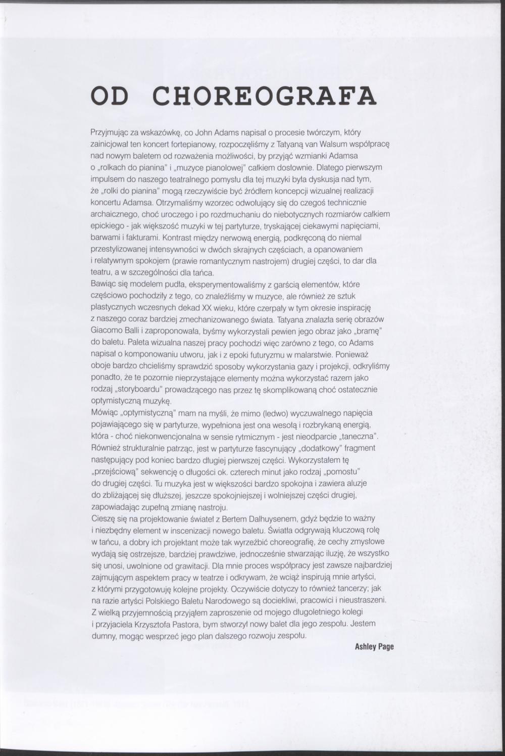 O balecie „Century Rolls” Ashley Page 2012-11-17