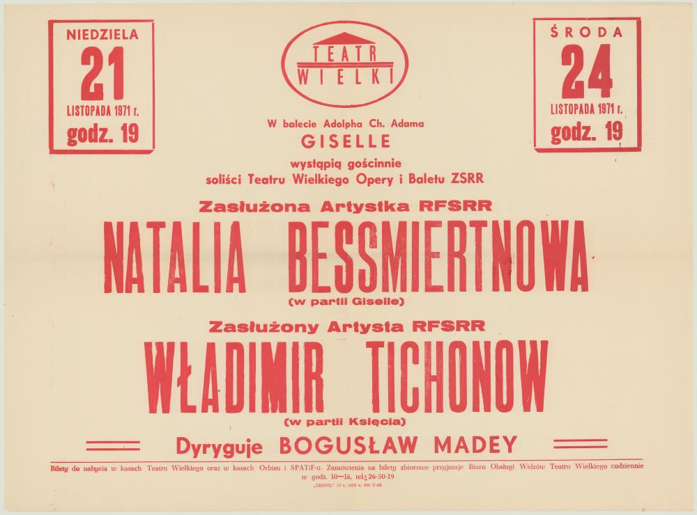 Sztrajfa. „Giselle” Adolphe Charles Adam 1971-11-24