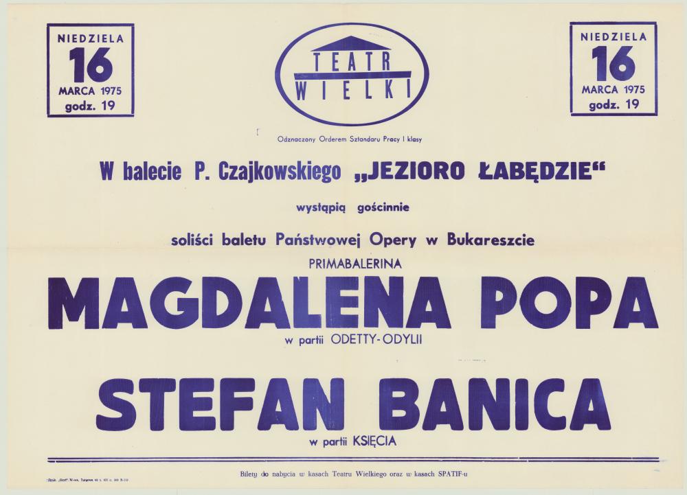 Sztrajfa. „Jezioro łabędzie" Piotr Czajkowski 1975-03-16
