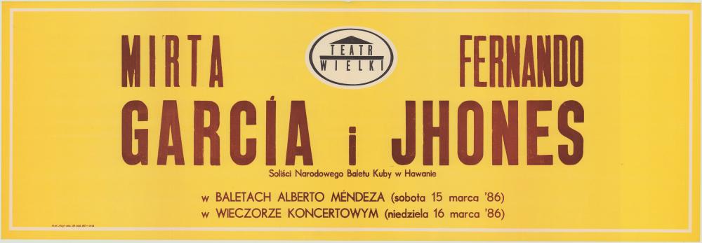 Sztrajfa występ gościnny solistów Narodowego Baletu Kuby w Hawanie, Mirty Garcia, Fernanda Jhones „Alberto Mendez – Balety” ,15-03-1986