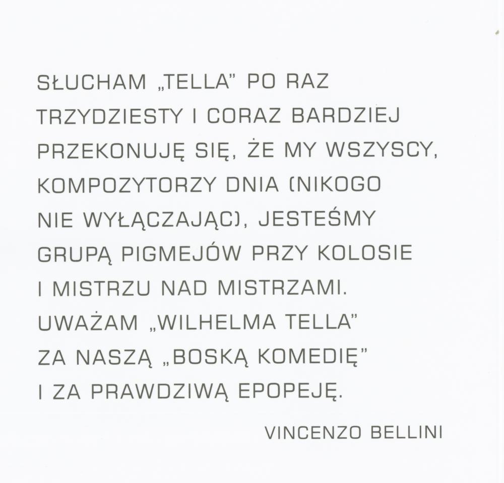 Program „Wilhelm Tell” Gioachino Rossini premiera 2015-06-21