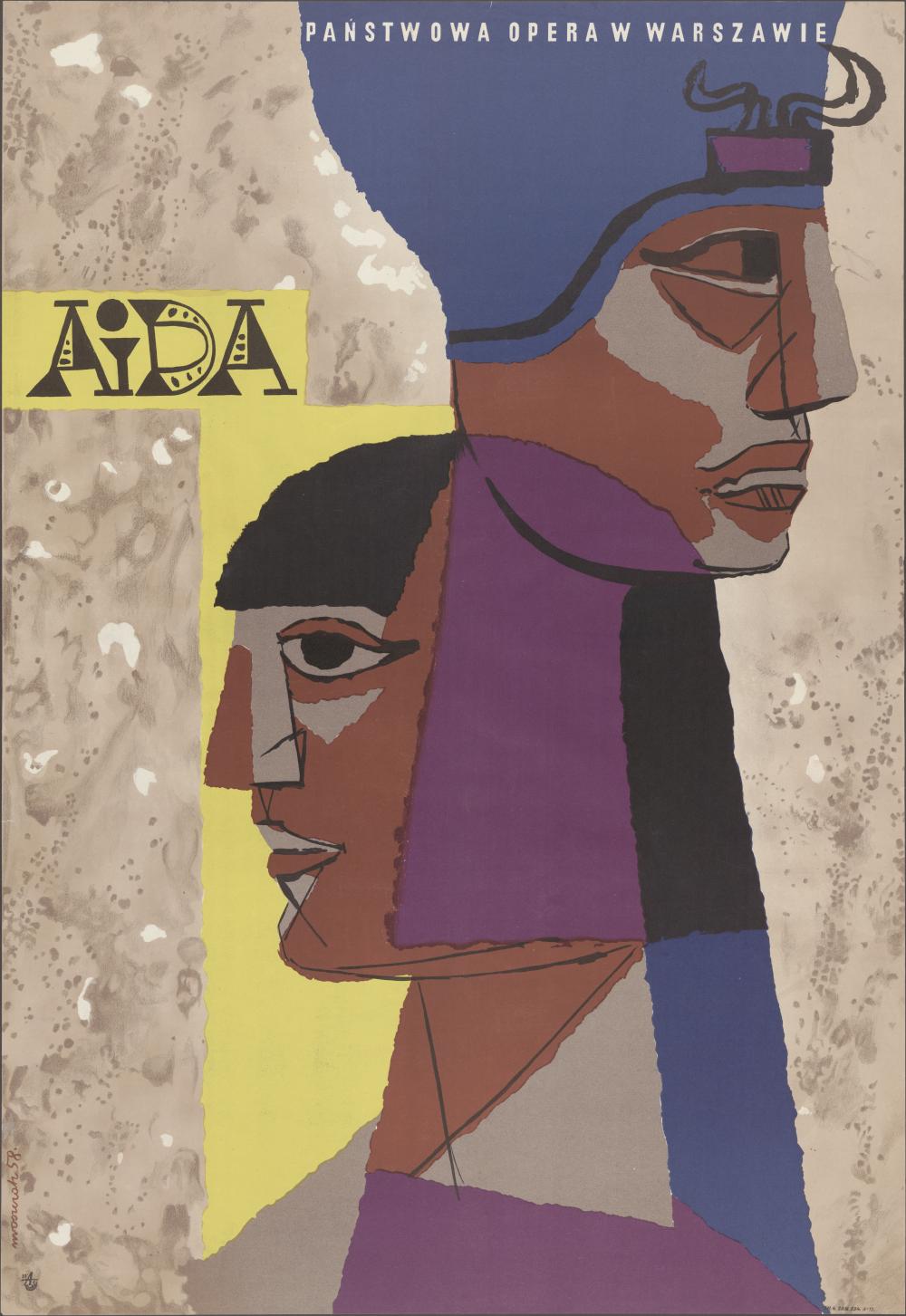 Plakat „Aida” Giuseppe Verdi 27-06-1958