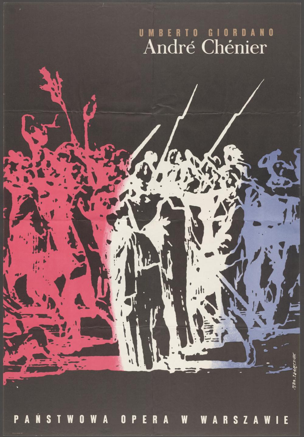 Plakat „Andre Chenier” Umberto Giordano 14-04-1961.