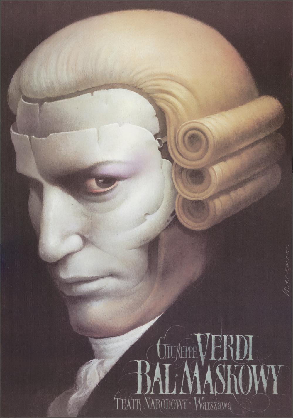 Plakat „Bal Maskowy” Giuseppe Verdi 25-04-1998