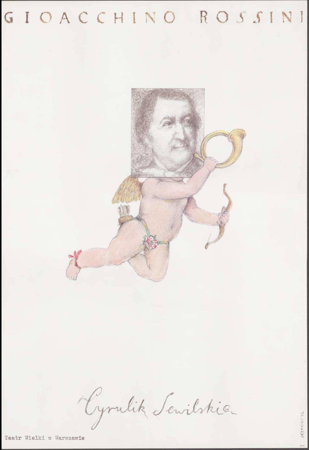 Plakat „Cyrulik sewilski” Gioachino Rossini 18-09-1992