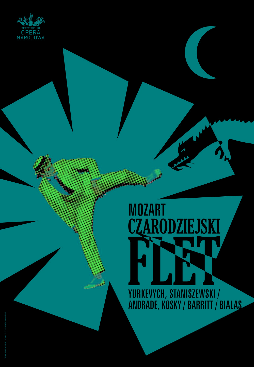 Plakat „Carodziejski flet” Wolfgang Amadeus Mozart premiera 2016-12-11