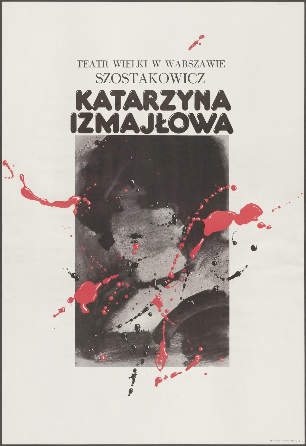 Plakat „Katarzyna Izmajłowa” Dymitr Szostakowicz 26-09-1976