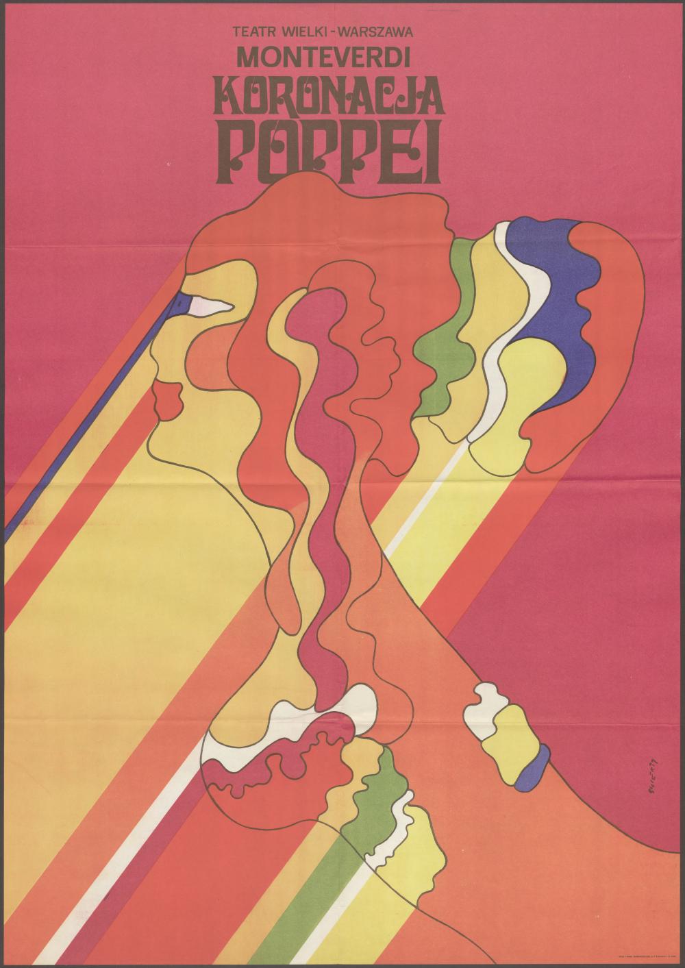 Plakat „Koronacja Poppei” Claudio Monteverdi 16-07-1971
