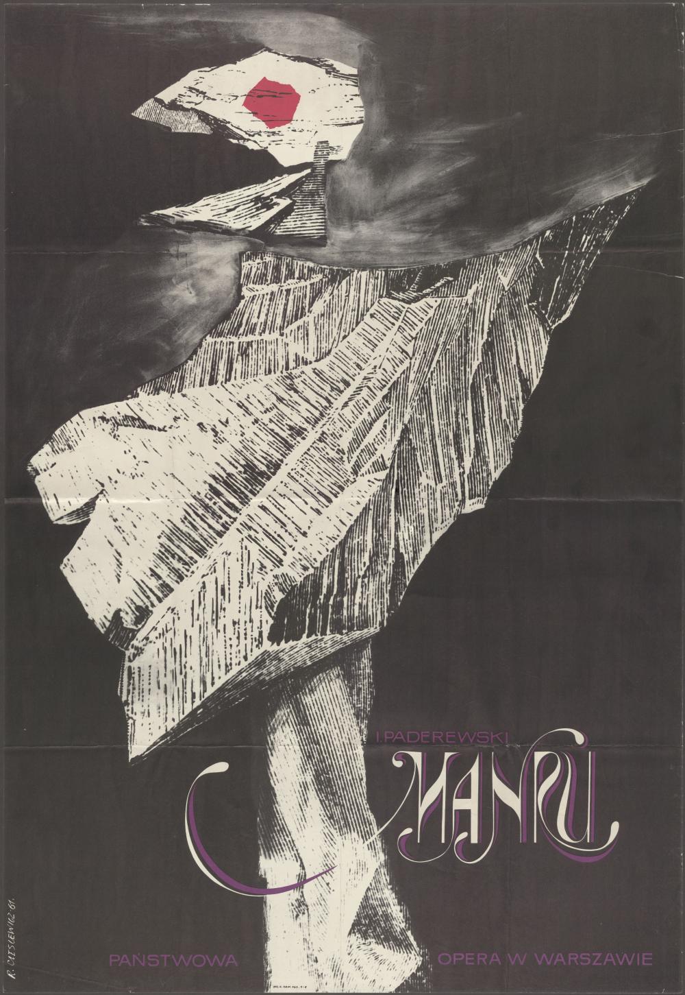 Plakat. „Manru” Ignacy Paderewski, 25-11-1961