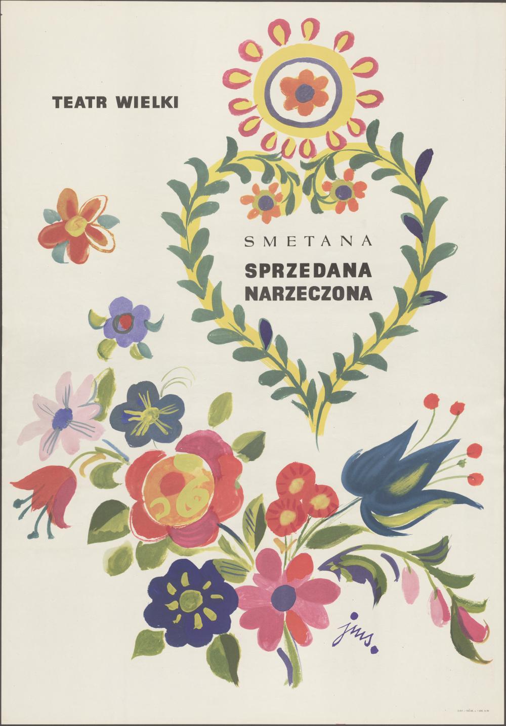 Plakat „Sprzedana narzeczona” Bedřich Smetana 18-02-1968