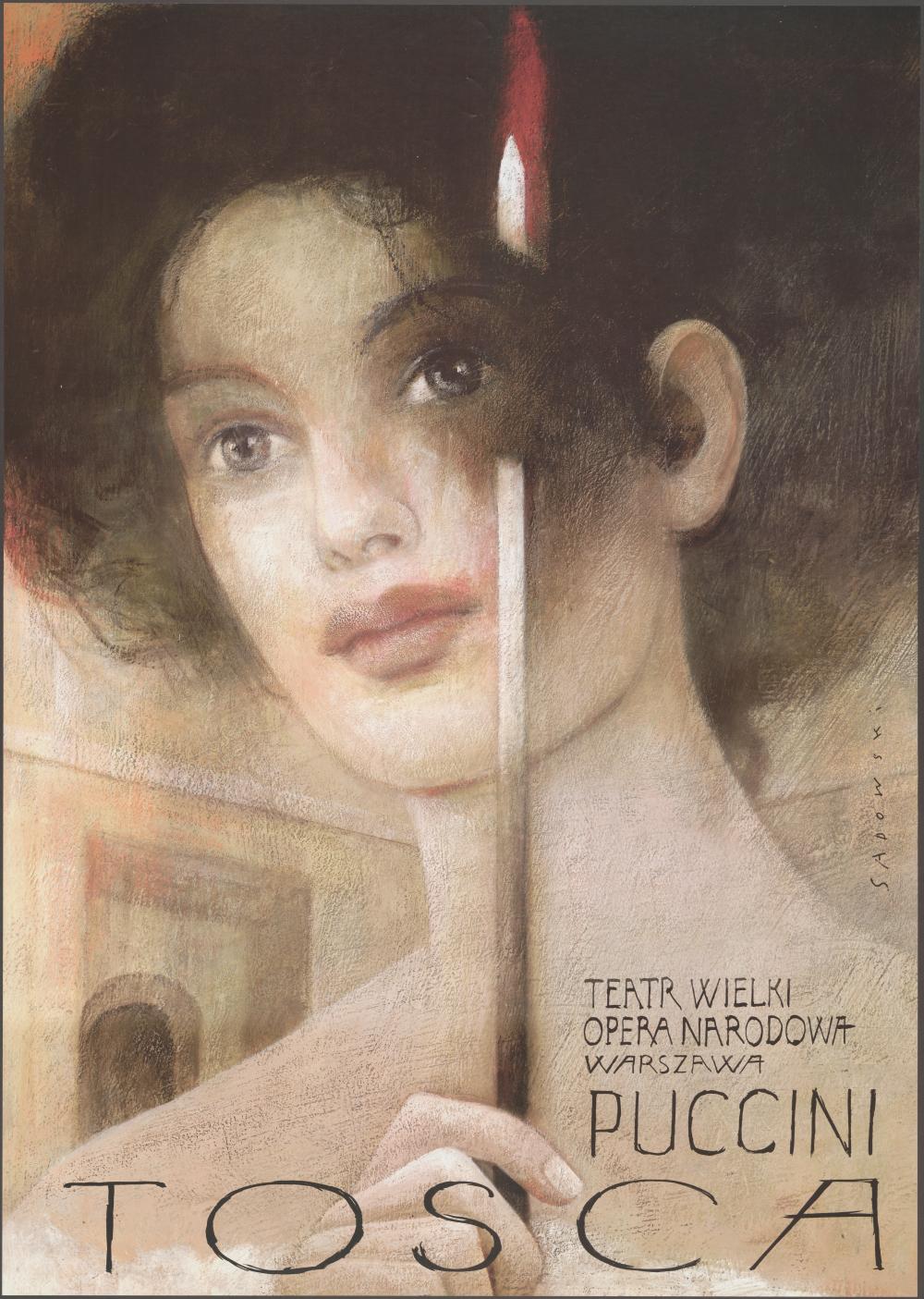 Plakat „Tosca” Giacomo Puccini 15-10-2004