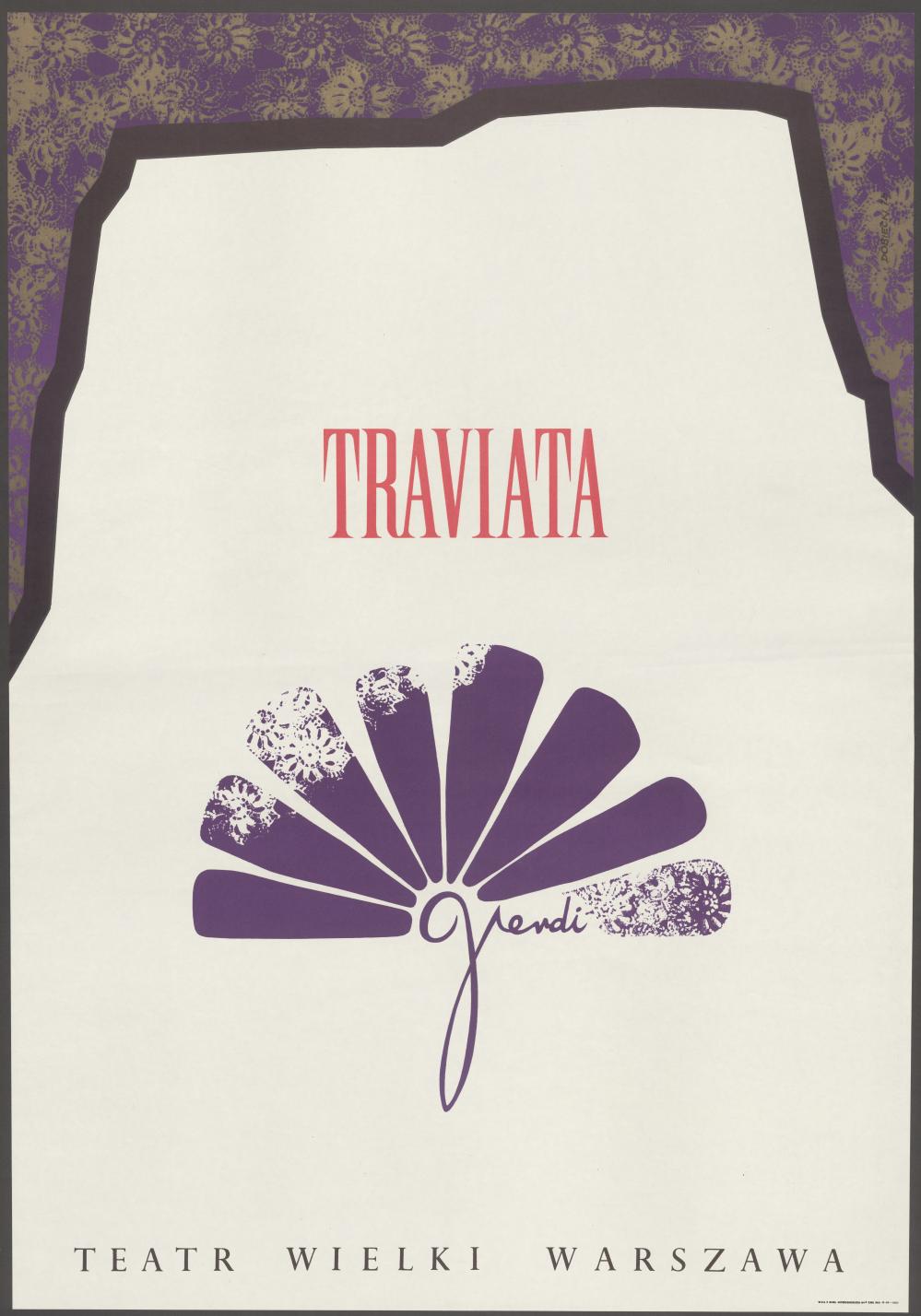 Plakat „Traviata” Giuseppe Verdi 21-10-1973