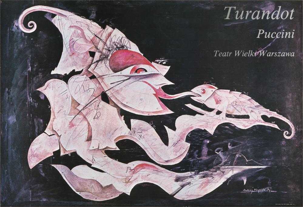 Plakat premierowy „Turandot” Giacomo Puccini 15-12-1984