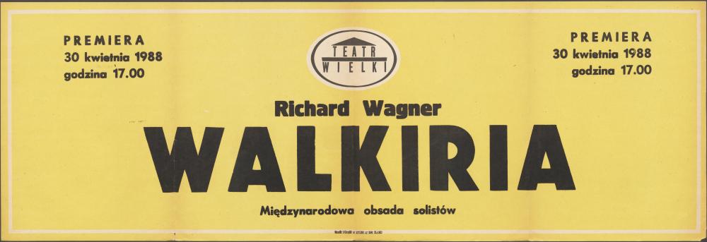 Sztrajfa „Walkiria” Richard Wagner 30-04-1988