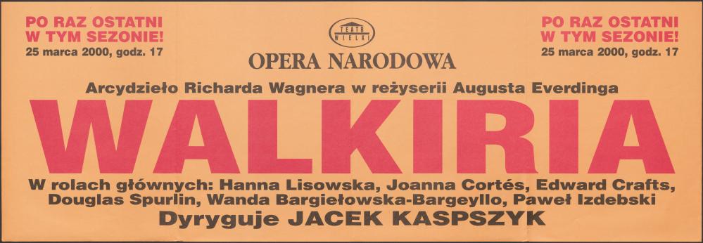 Sztrajfa „Walkiria” Richard Wagner 25-03-2000