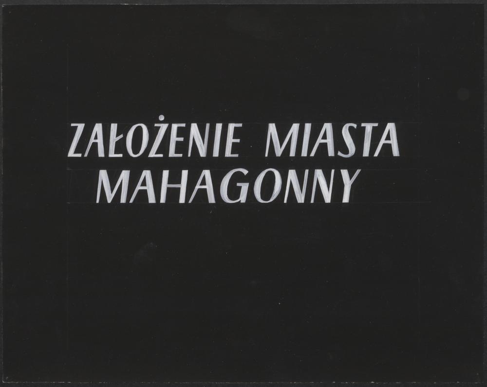 „Rozkwit i upadek miasta Mahagonny” Kurt Weill 06-12-1963