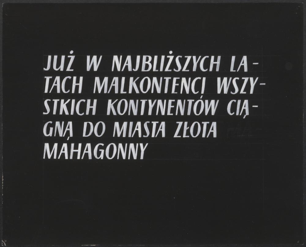 „Rozkwit i upadek miasta Mahagonny” Kurt Weill 06-12-1963