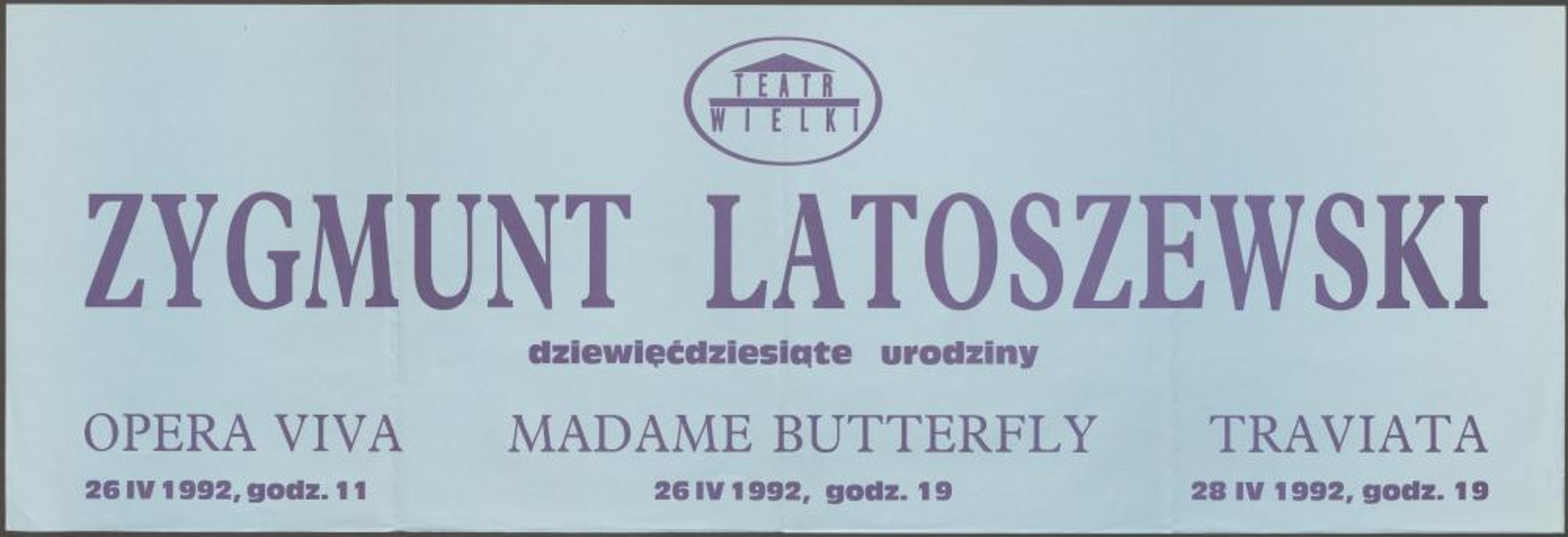 Sztrajfa "Traviata" Giuseppe Verdi 22-02-1987