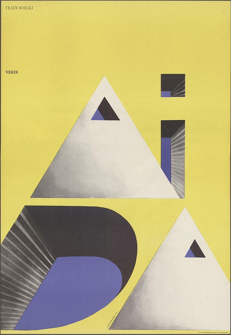 Plakat „Aida” Giuseppe Verdi 31-08-1966