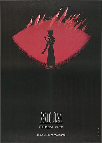 Plakat „Aida” Giuseppe Verdi 21-06-1986