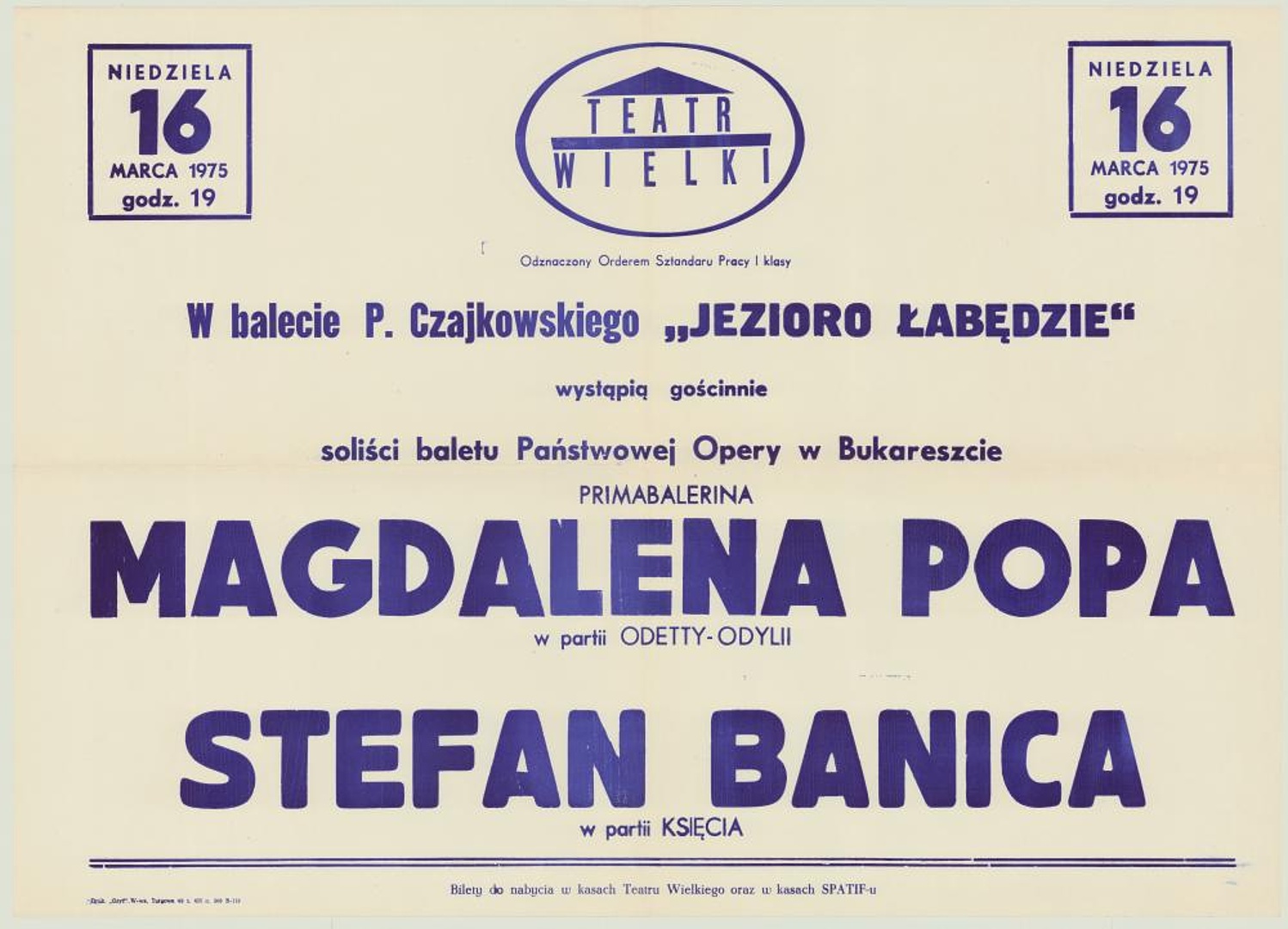 Sztrajfa. „Jezioro łabędzie" Piotr Czajkowski 1975-03-16