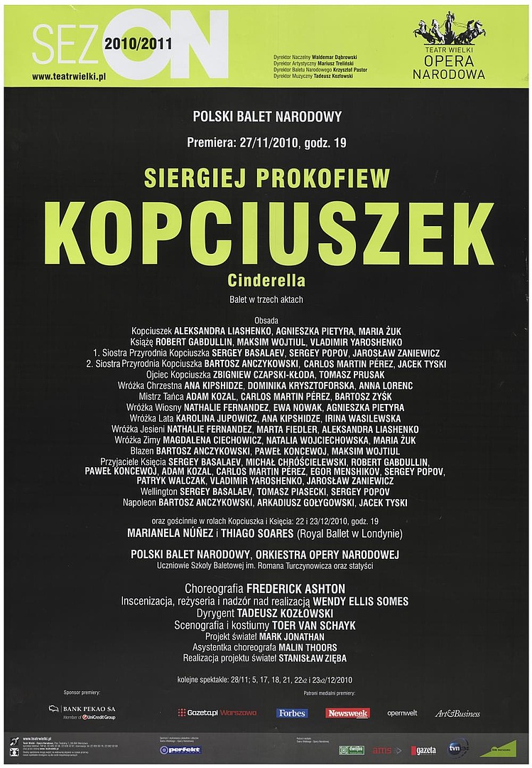 Afisz premierowy. „Kopciuszek” Siergiej Prokofiew 2010-11-27