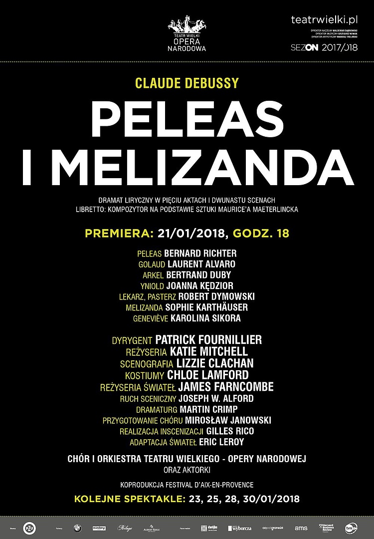 Afisz „Peleas i Melizanda” Claude Debussy premiera 2018-01-21