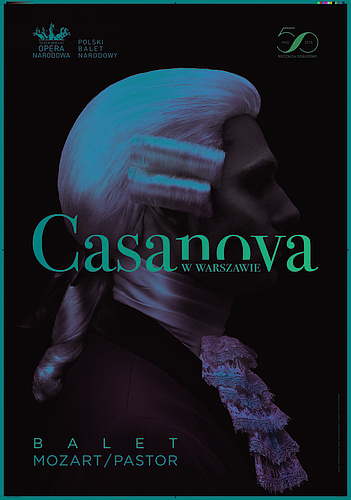 Plakat "Casanova w Warszawie" Wolfgang Amadeus Mozart / Krzysztof Pastor 2015-05-28