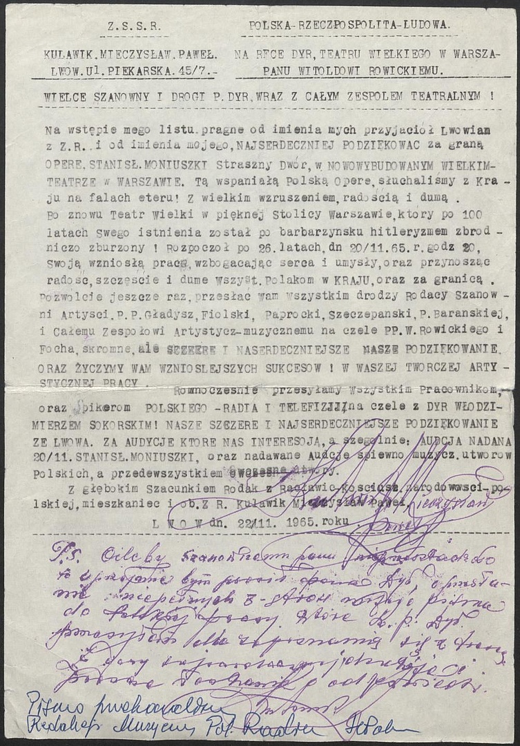 Otwarcie Teatru Wielkiego w Warszawie 19-11-1965