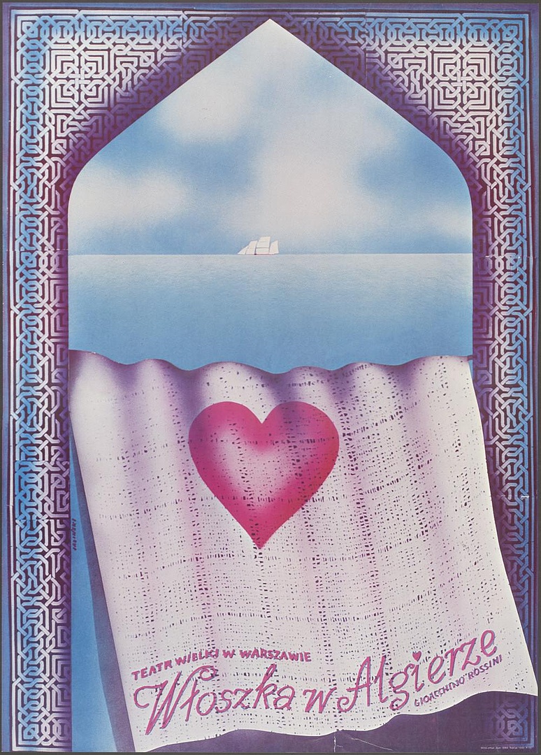 Plakat „Włoszka w Algierze”, Gioachino Rossini
