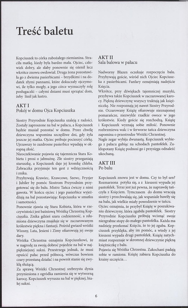 Program. „Kopciuszek” Siergiej Prokofiew 2010-11-27
