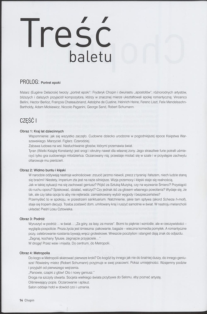 Program. „Chopin, artysta romantyczny” 2010-05-09 streszczenie